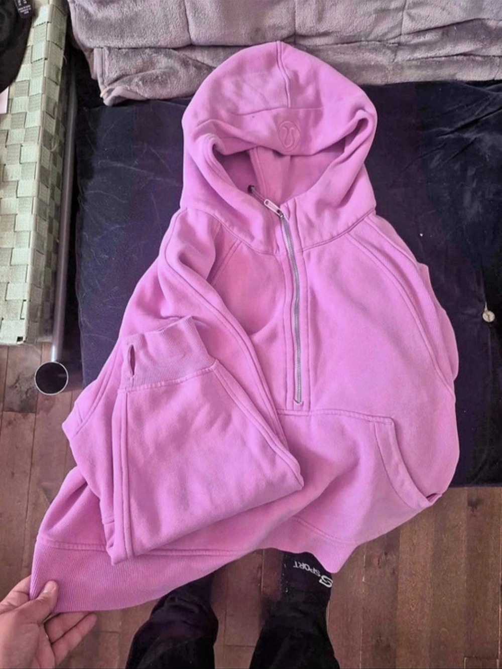 Lululemon Scuba Oversized Half-Zip Hoodie Pink